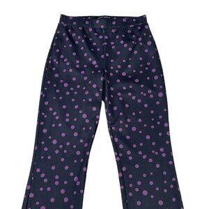 Sanctuary Anthropologie Dress Pants Black Purple Polka Dot Size Small S